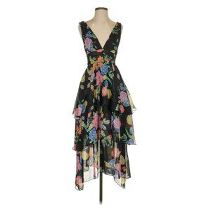 TOPSHOP Freida Tiered Floral-print Crepe Midi Dress